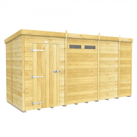 13ft x 5ft Pent Security Shed