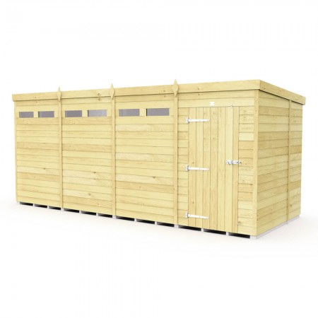 16ft x 6ft Pent Security Shed