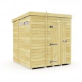 6ft x 6ft Pent Security Shed