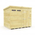 8ft x 6ft Pent Security Shed