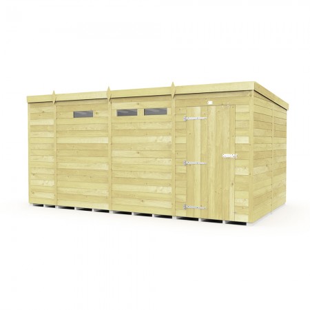 13ft x 8ft Pent Security Shed