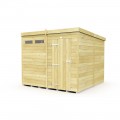 8ft x 8ft Pent Security Shed
