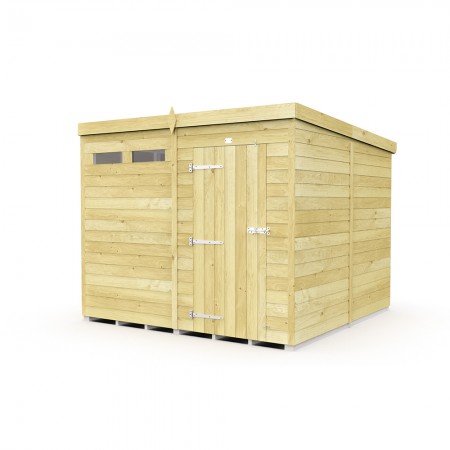 8ft x 8ft Pent Security Shed