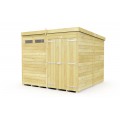 8ft x 8ft Pent Security Shed