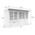 10ft x 4ft Pent Summer House