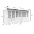 14ft x 4ft Pent Summer House