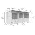 14ft x 6ft Pent Summer House