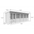 20ft x 6ft Pent Summer House