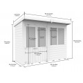 8ft x 4ft Pent Summer House