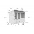 8ft x 6ft Pent Summer House