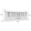 5ft x 18ft Apex Summer House