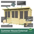4ft x 16ft Apex Summer House
