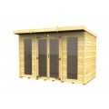 10ft x 6ft Pent Summer House (Full Height Window)