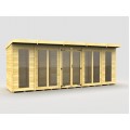 18ft x 4ft Pent Summer House (Full Height Window)