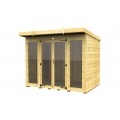 8ft x 5ft Pent Summer House (Full Height Window)