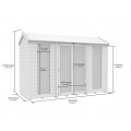 4ft x 10ft Apex Summer House (Full Height Window)