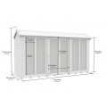 4ft x 12ft Apex Summer House (Full Height Window)