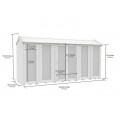 4ft x 14ft Apex Summer House (Full Height Window)