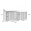 4ft x 16ft Apex Summer House (Full Height Window)