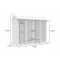 4ft x 8ft Apex Summer House (Full Height Window)