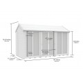 5ft x 12ft Apex Summer House (Full Height Window)