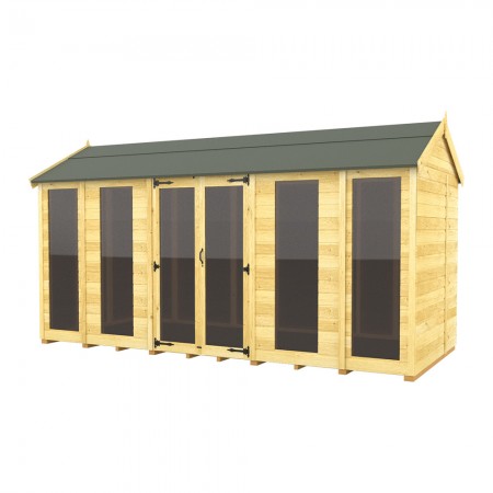 5ft x 14ft Apex Summer House (Full Height Window)