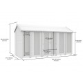 5ft x 14ft Apex Summer House (Full Height Window)