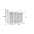 5ft x 8ft Apex Summer House (Full Height Window)