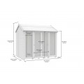 6ft x 8ft Apex Summer House (Full Height Window)