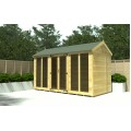 8ft x 20ft Apex Summer House (Full Height Window)