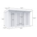 10ft x 5ft Pent Summer House (Full Height Window)