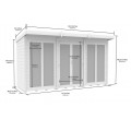 12ft x 4ft Pent Summer House (Full Height Window)