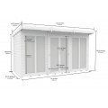 12ft x 5ft Pent Summer House (Full Height Window)