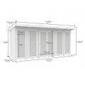 14ft x 5ft Pent Summer House (Full Height Window)