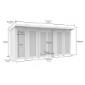 14ft x 6ft Pent Summer House (Full Height Window)