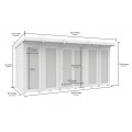 14ft x 8ft Pent Summer House (Full Height Window)