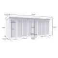 16ft x 5ft Pent Summer House (Full Height Window)