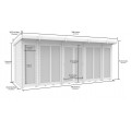 16ft x 6ft Pent Summer House (Full Height Window)