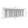 18ft x 4ft Pent Summer House (Full Height Window)