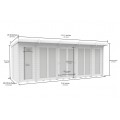 18ft x 7ft Pent Summer House (Full Height Window)