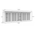 20ft x 4ft Pent Summer House (Full Height Window)