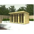 20ft x 4ft Pent Summer House (Full Height Window)