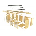 10ft x 5ft Pent Summer House (Full Height Window)