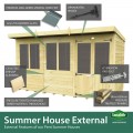 8ft x 6ft Pent Summer House