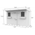 10ft x 4ft Pent Summer Shed