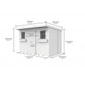 10ft x 6ft Pent Summer Shed