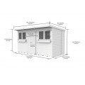 12ft x 6ft Pent Summer Shed