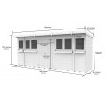 16ft x 4ft Pent Summer Shed