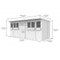 16ft x 6ft Pent Summer Shed