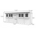 18ft x 4ft Pent Summer Shed